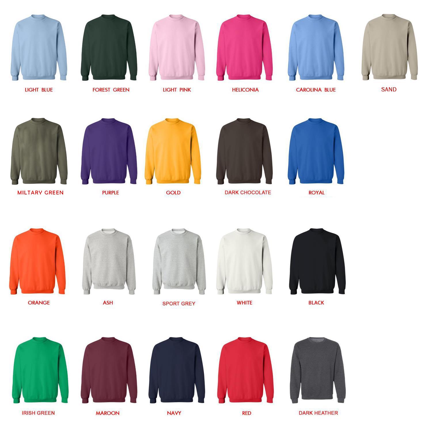 sweatshirt color chart - Creed Band Store