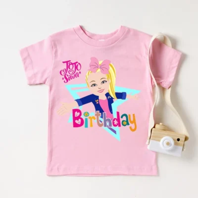 New Style girls t shirts cute Jojo Siwa cartoon print girls pink clothes summer baby girls 20 - JoJo Siwa Shop