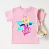 New Style girls t shirts cute Jojo Siwa cartoon print girls pink clothes summer baby girls 3 - JoJo Siwa Shop