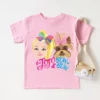 New Style girls t shirts cute Jojo Siwa cartoon print girls pink clothes summer baby girls 5 - JoJo Siwa Shop